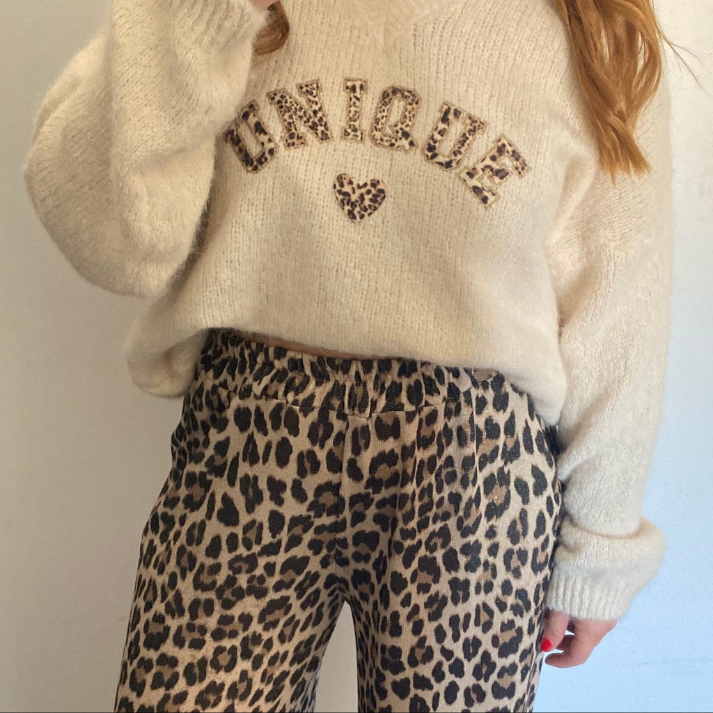 Pantalon Imprimé Léopard