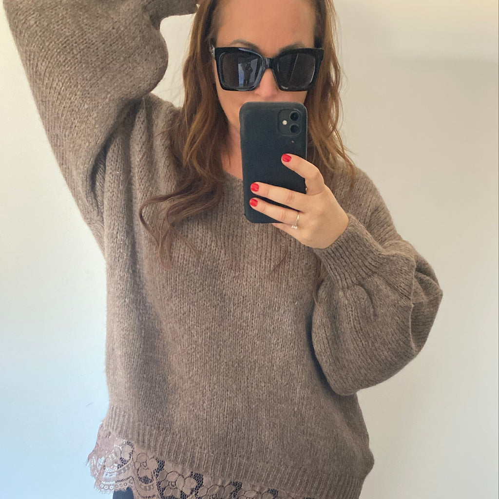Pull Oversize Dentelle grande taille