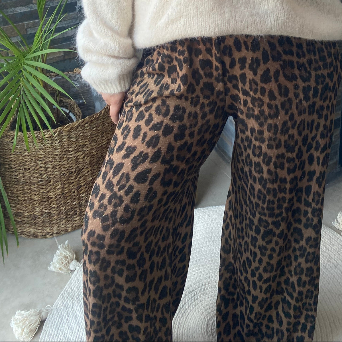 Pantalon Imprimé Léopard