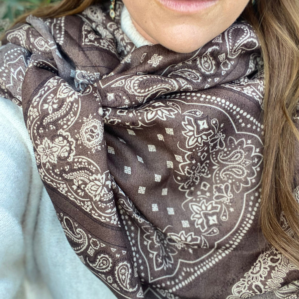 Foulard Paisley Marron C