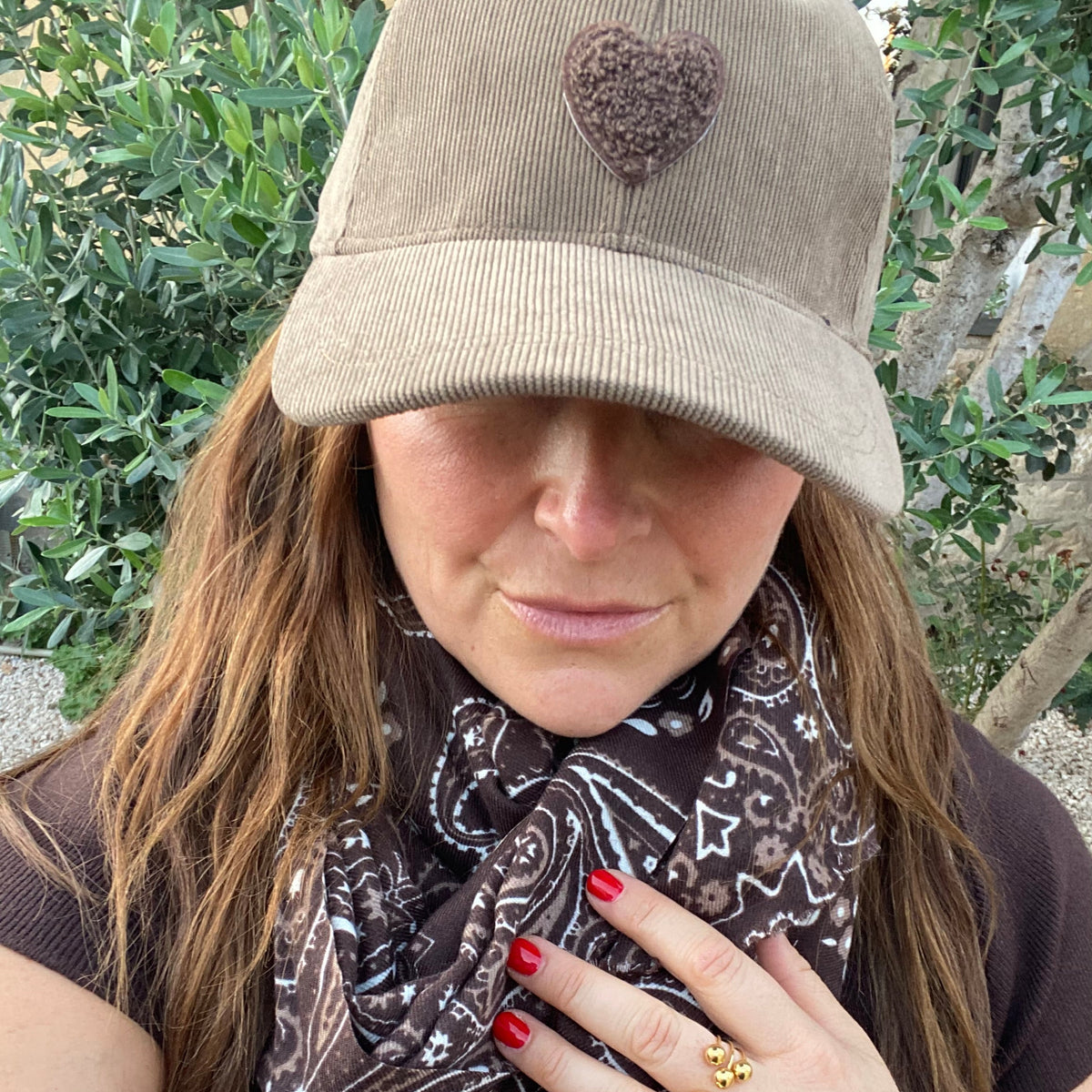 Casquette Velours Côtelé Camel – Cœur Teddy