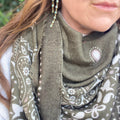 Foulard Paisley Kaki